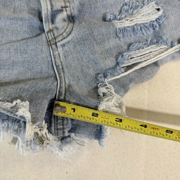 PLAYBOY X PACSUN FUNNY BUNNY VINTAGE HIGH WAISTED DENIM JEAN CUT OFF SHORTS 24 - Picture 9 of 12